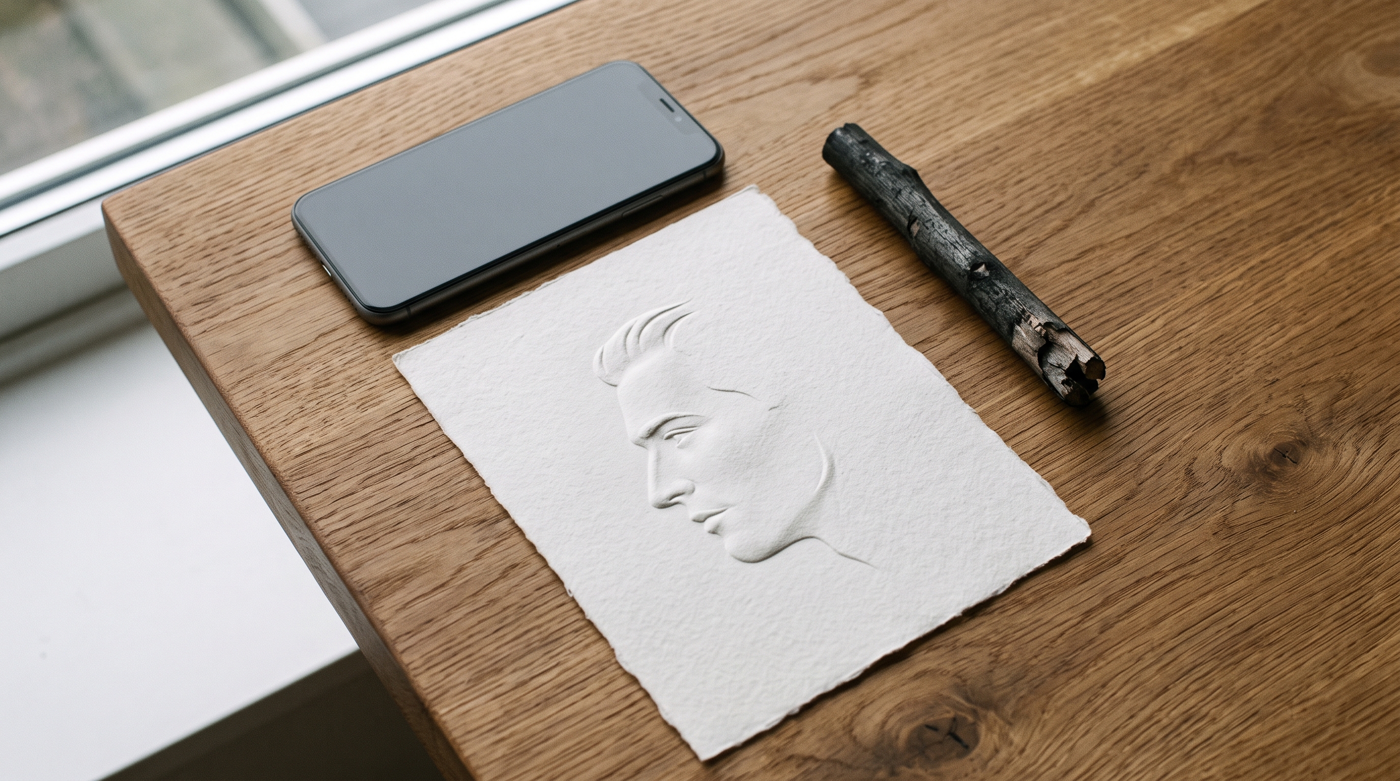 A tactile profile study beside a private digital tool