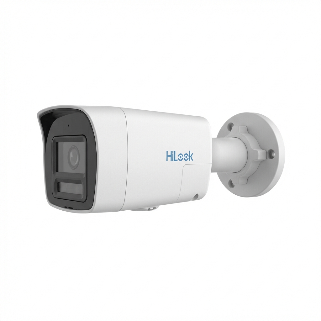 HILOOK IPC-B129HA-LUF, 2Mpix, 2,8mm Lens, H265+, Dual Light, 30Mt Gece Görüşü, Dahili Mikrofon, IP67, PoE, Bullet, IP Kamera