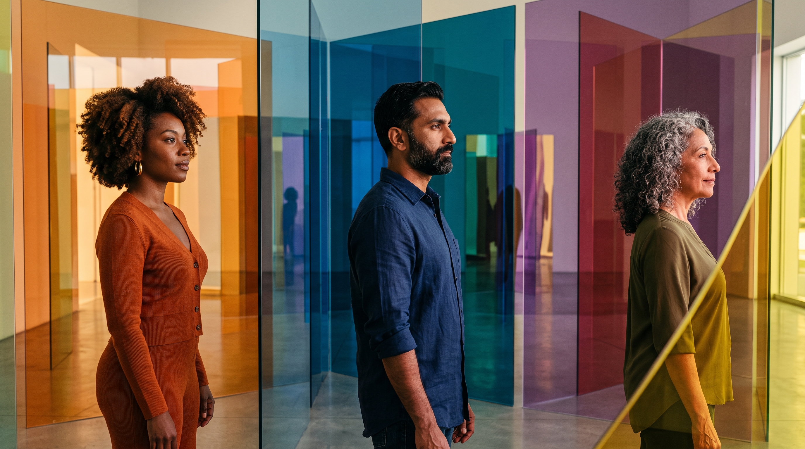 Distinct identities illuminated through different colors