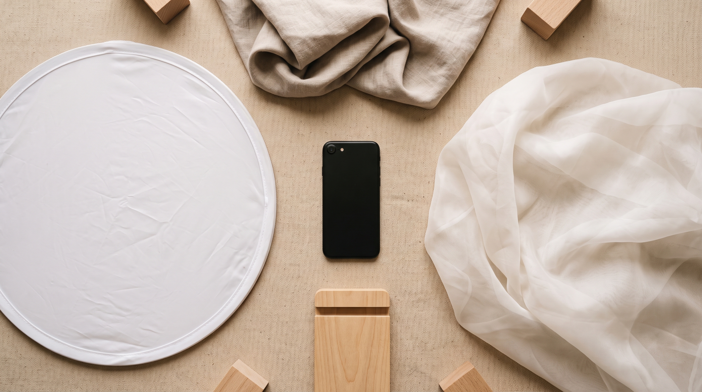 Simple lighting and backdrop tools for consistent photos