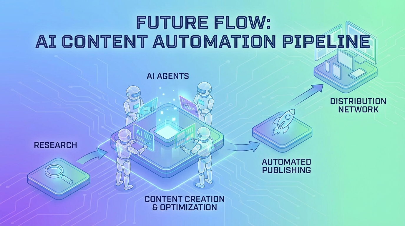 Futuristic content automation pipeline with AI agents