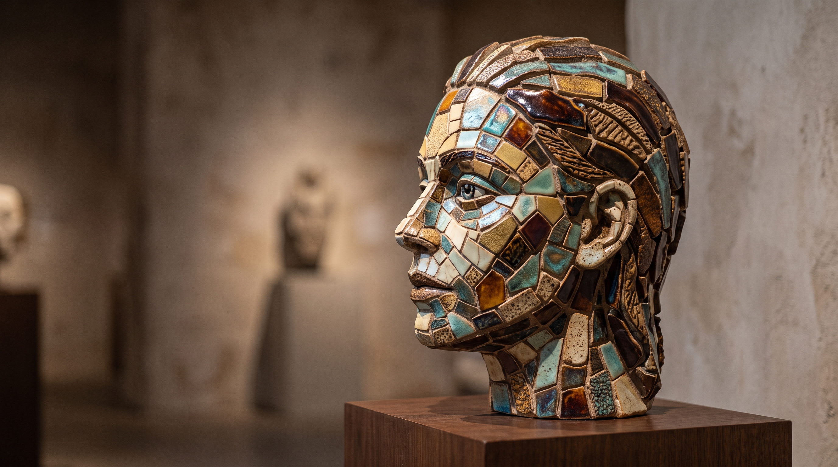 A mosaic portrait symbolizing identity as a coherent whole