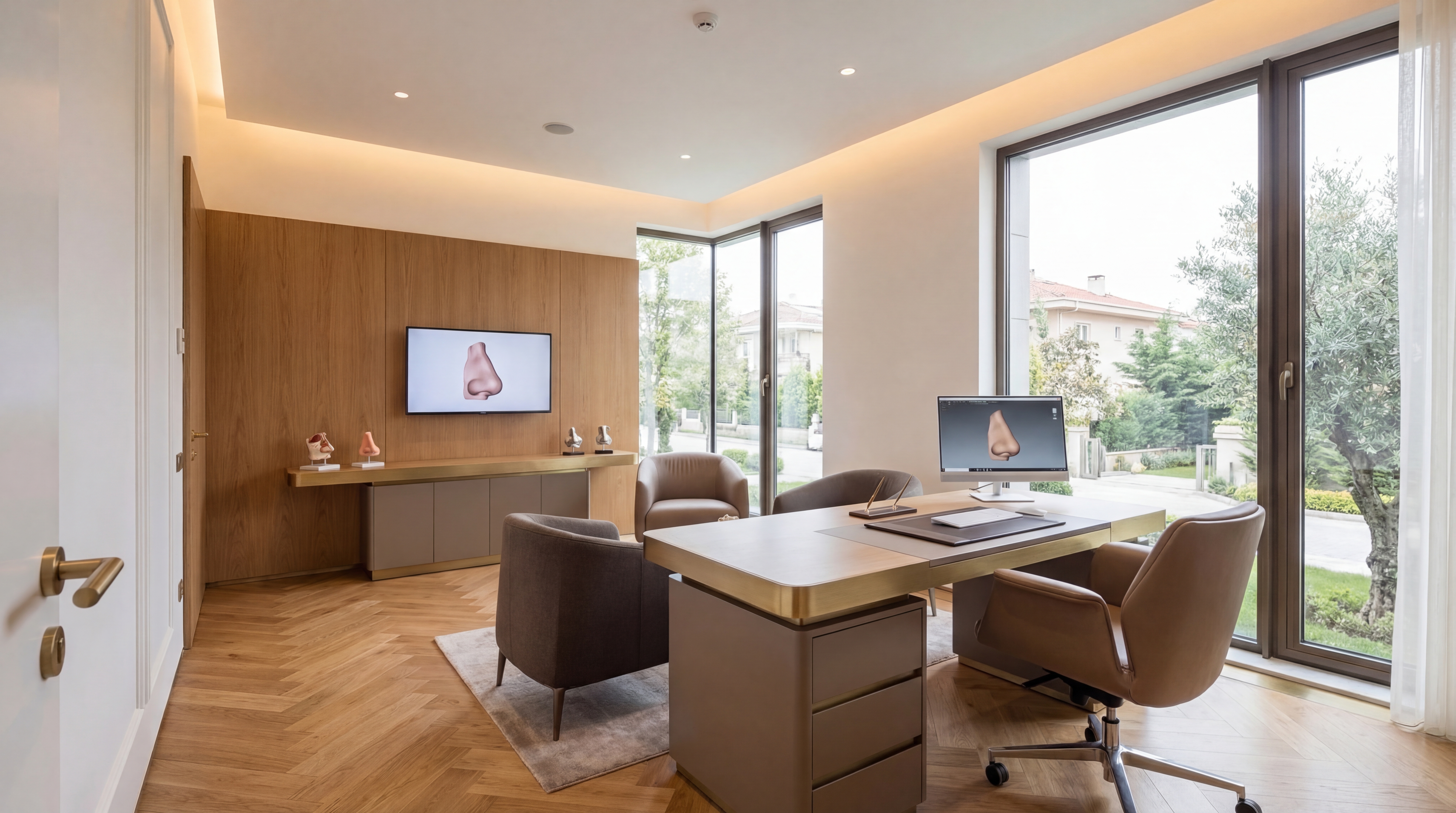 Closed rhinoplasty specialist office at Istanbul clinic
